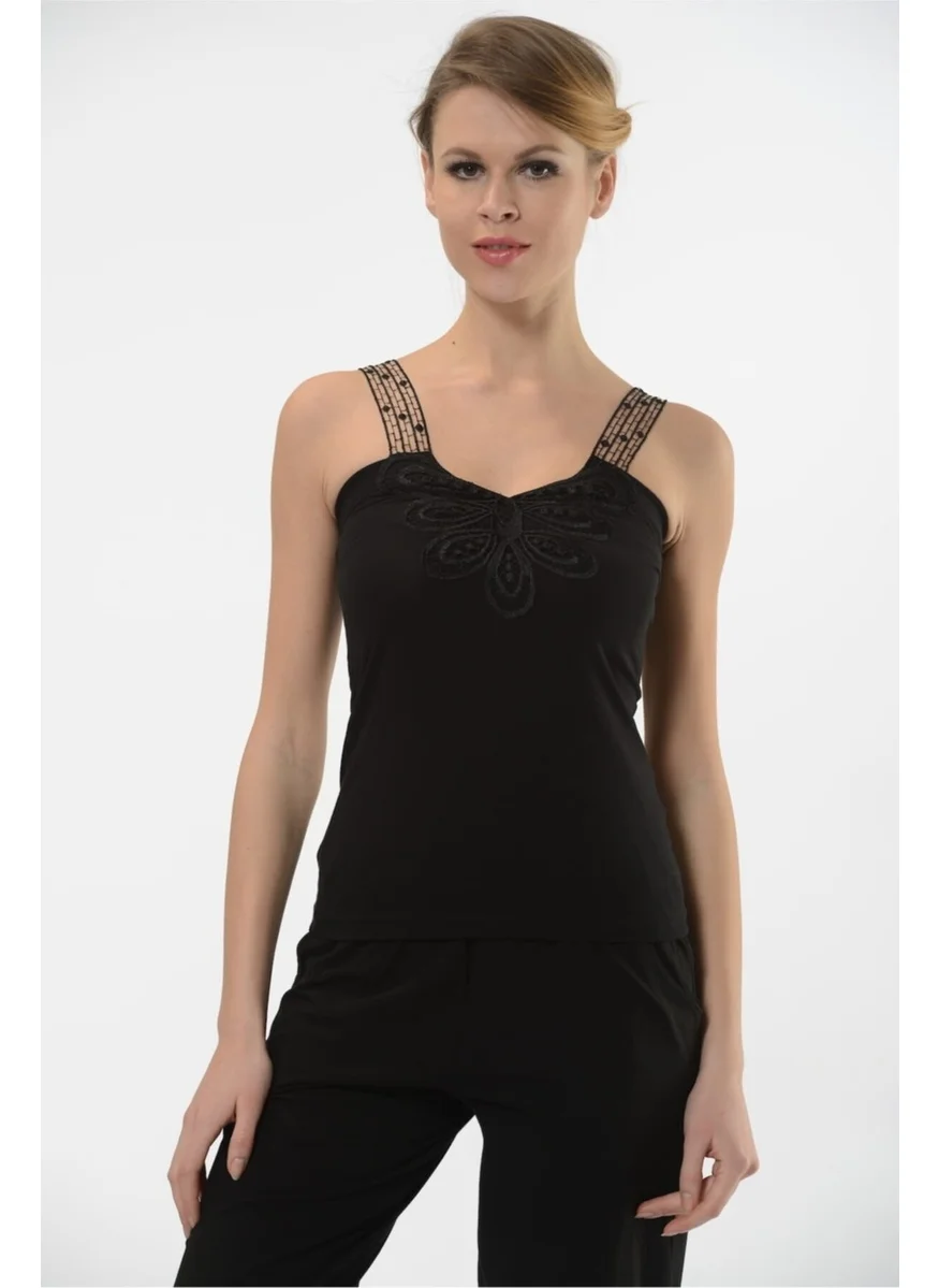 أتش أم دي 2444 3-pack Women's Athlete With Cotton Lace Strap - Black