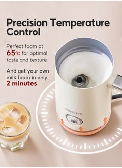 Cafelffe 4 In 1 Electric Milk Frother Automatic Milk Steamer Foamer For Cold Hot Chocolate Latte Cappuccino Milk Heater Warmer White 500W  - Image 5
