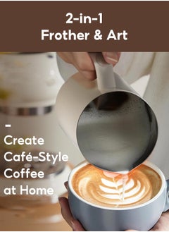 Cafelffe 4 In 1 Electric Milk Frother Automatic Milk Steamer Foamer For Cold Hot Chocolate Latte Cappuccino Milk Heater Warmer White 500W  - Image 3
