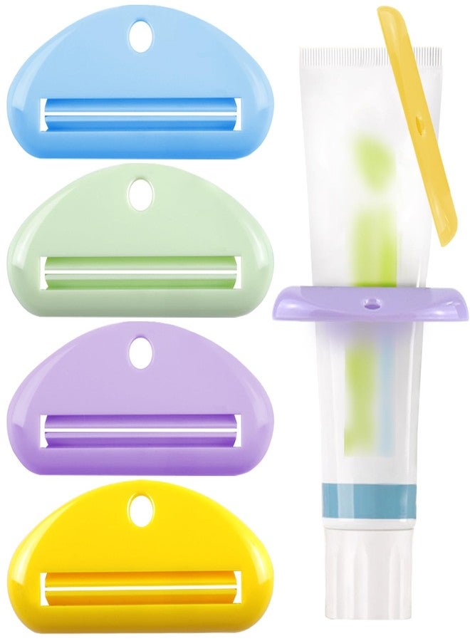 TKYZMS 4Pcs Toothpaste Squeezer,Plastic Toothpaste Tube Squeezer Toothpaste Dispenser Hanging Toothpaste Clip Toothpaste Holder for Bathroom,Suitable for Toothpaste Cream Cosmetics and Paint(Colorful) - Image 1
