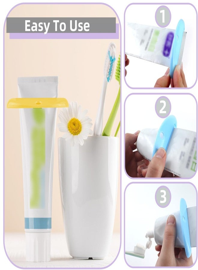 TKYZMS 4Pcs Toothpaste Squeezer,Plastic Toothpaste Tube Squeezer Toothpaste Dispenser Hanging Toothpaste Clip Toothpaste Holder for Bathroom,Suitable for Toothpaste Cream Cosmetics and Paint(Colorful) - Image 4