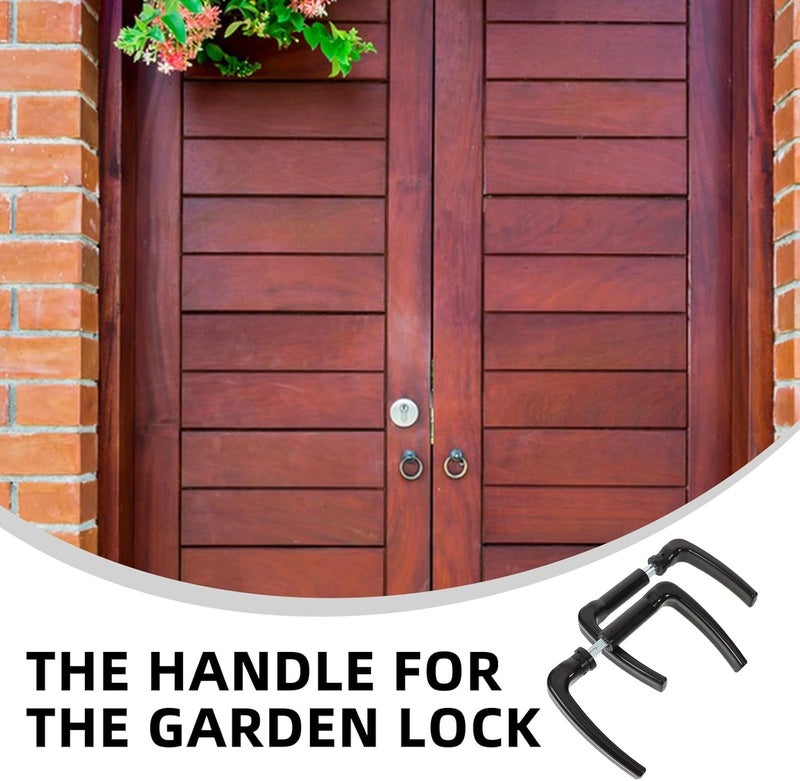 Healeved 2pcs European Style Gate Handles with Screws, Vintage Outdoor Metal Pull Handles for Wooden Fence, Garden, Patio, Garage Shed Door Hardware Set - Image 5