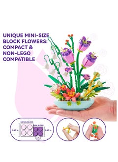 Y&D SYOSI Mini Bricks Bouquet Flower Building Set Build A Blocks Kit for Adults Toy Cute Botanical Collection Gift Girls 632 Pcs (Not Compatible with Lego  - Image 2