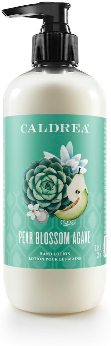 Caldrea Hand Lotion For Dry Hands Made with Shea Butter Aloe Vera and Glycerin and Other Thoughtfully Chosen Ingredients Pear Blossom Agave Scent 108 oz Packaging May Vary
