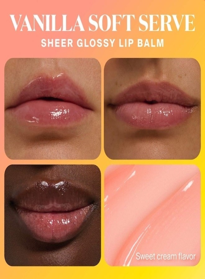 سوبرجوب سوبرجووب! مرطب الشفاه Glow Gloss SPF 40 مع الببتيدات وزبدة الشيا - خدمة الفانيليا الناعمة (لون وردي ناعم شفاف)، ملمع شفاه مرطب عالي اللمعان 15 مل - Image 3