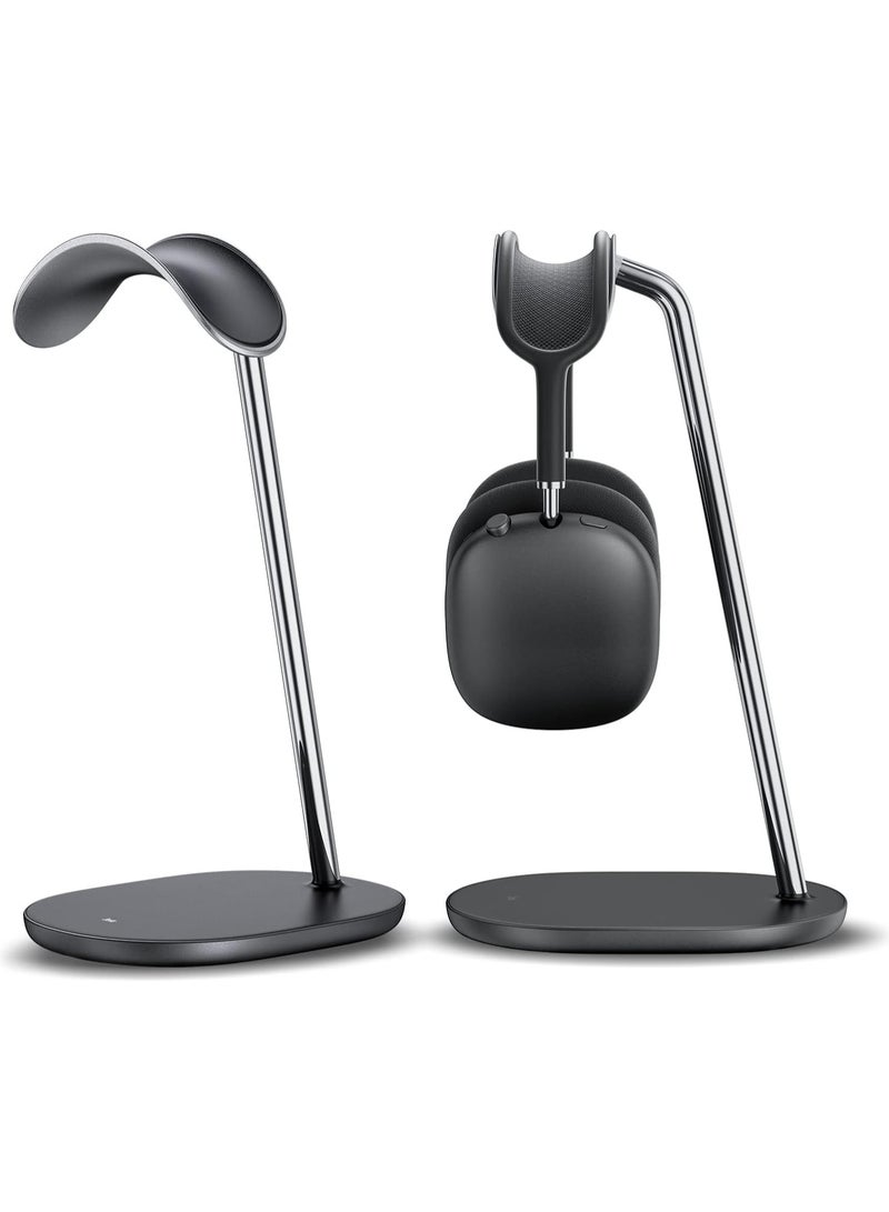 BENKS Desktop Headphone Stand Universal Holder Hanger Mount Aluminum with Protective Silicone Pad for AirPods Max Black - Image 1