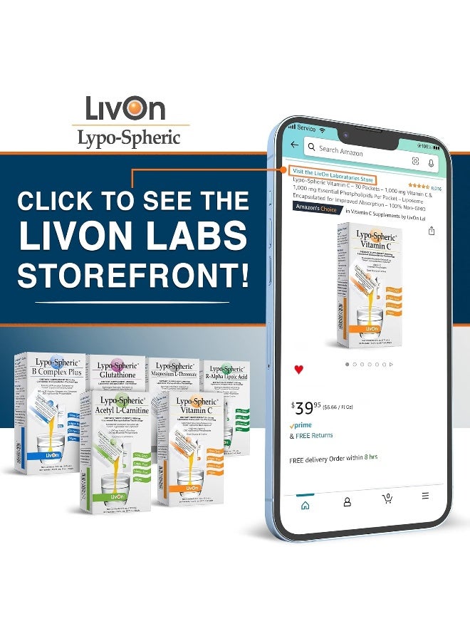 livon labs glutathione review LivOn Laboratories Lypo-Spheric Vitamin C - Pack of 30, 1000 mg | Best Price Bahrain IV Therapy & Infusions