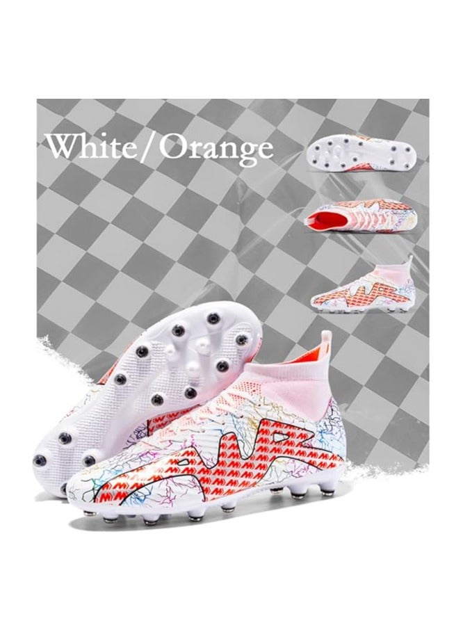 Men's Soccer Shoes Turf Cleats High-top Football Shoes Breathable Athletic Football Boots Outdoor Indoor Sports Walking Shoes Soccer Boots Unisex - Image 4