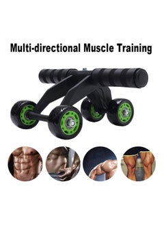 Huitich 4-Wheel AB Wheel Roller for Total Core Fitness Black 33x10x30cm  - Image 4