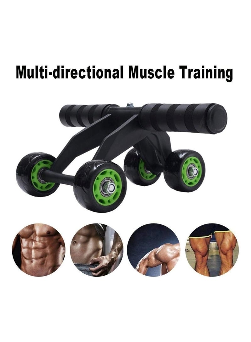 Huitich 4-Wheel AB Wheel Roller for Total Core Fitness Black 33x10x30cm - Image 4