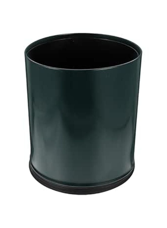 Fire Resistant Plastic Trash Can With Lid 10L Green Waste Bin For Kitchen Bathroom Bedroom - Image 1