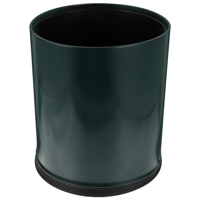 Fire Resistant Plastic Trash Can With Lid 10L Green Waste Bin For Kitchen Bathroom Bedroom - Image 2