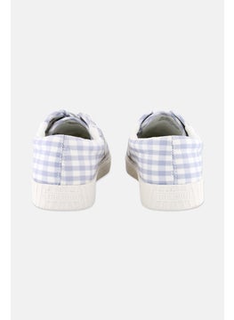 Tretorn Women Lace Up Checkered Print Casual Shoes, Grey  - Image 3