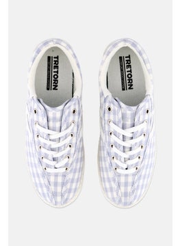 Tretorn Women Lace Up Checkered Print Casual Shoes, Grey  - Image 2