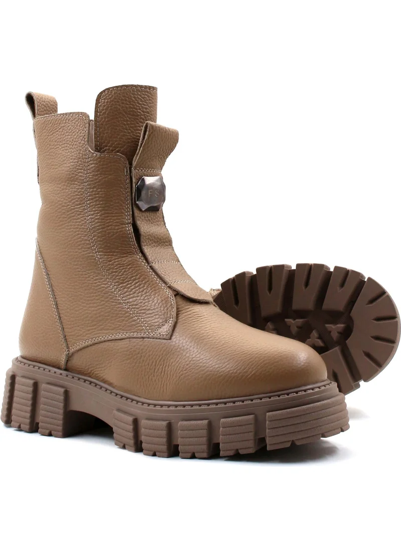 فاست ستيب Leather Fur Women's Classic Boots 710KZA6005