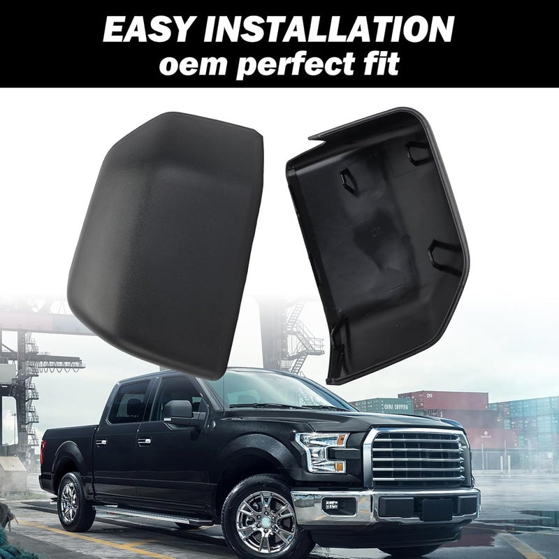 MOFOAP Replacement Left Driver Right Passenger Mirror Cover Caps Compatible with Ford F150 2015 2016 2017 2018 2019 2020 (Textured Black) Set Flat working surface - Image 4
