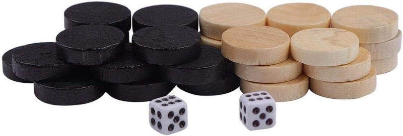 comfrt Checkers Game Set, 32Pcs Draughts Checkers Backgammon Chess Piece for Kids Board Game Learning Camping - Image 5