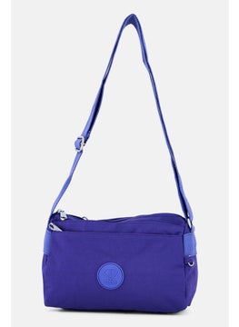 Women Brand Logo Cross Body Bag 24 L x  18 H x 9 W cm, Dark Lavender
