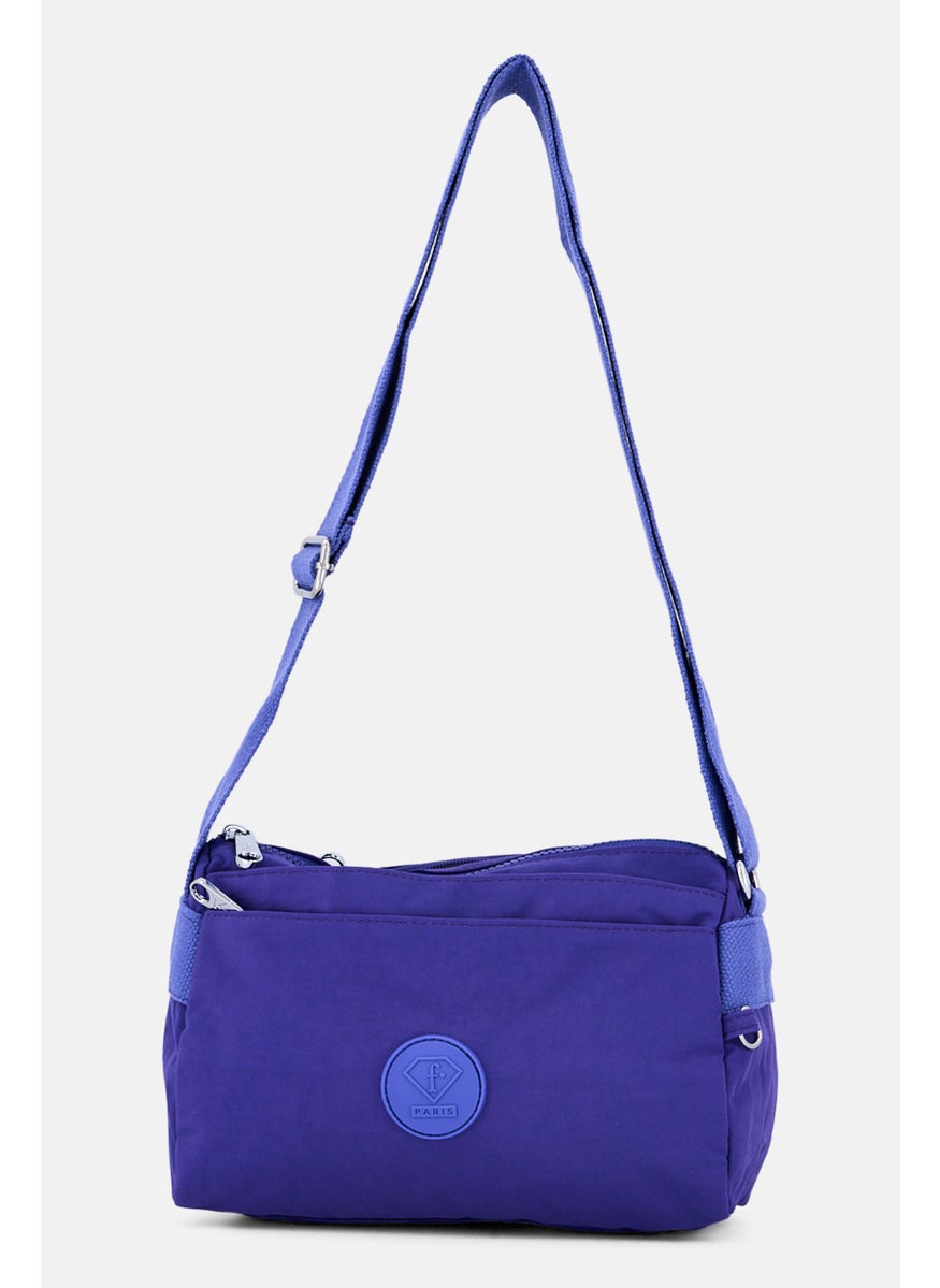 I Love Fashion - Women Brand Logo Cross Body Bag 24 L x  18 H x 9 W cm, Dark Lavender - Image 1