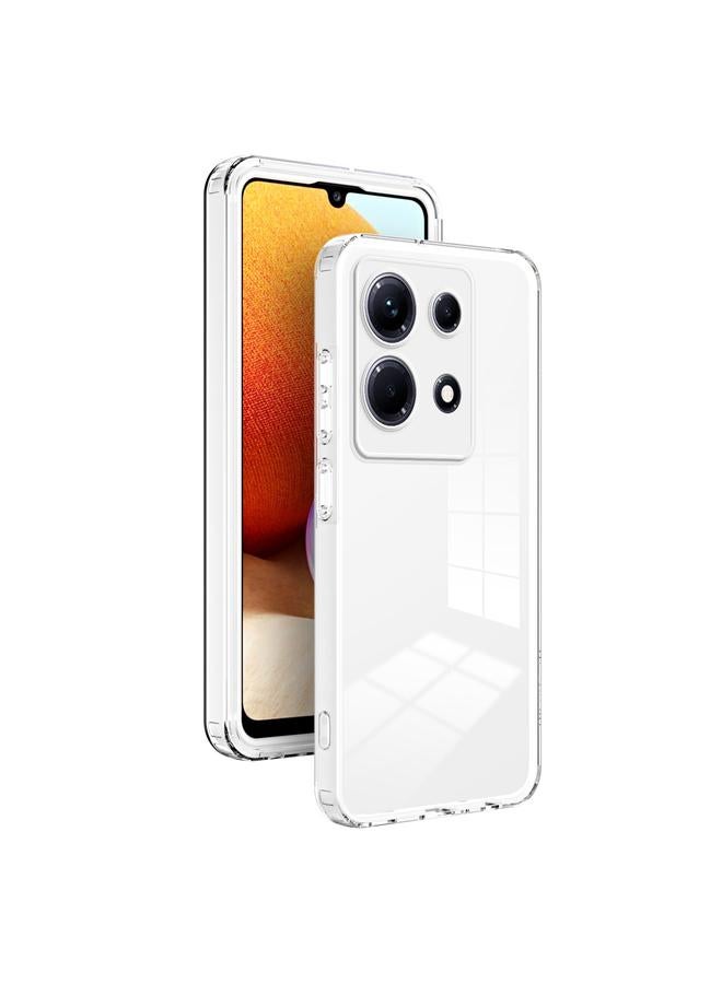 اس-توب جراب لهاتف Infinix Note 30 3 في 1، جراب هاتف شفاف من مادة TPU بلون إطار الكمبيوتر الشخصي - Image 1