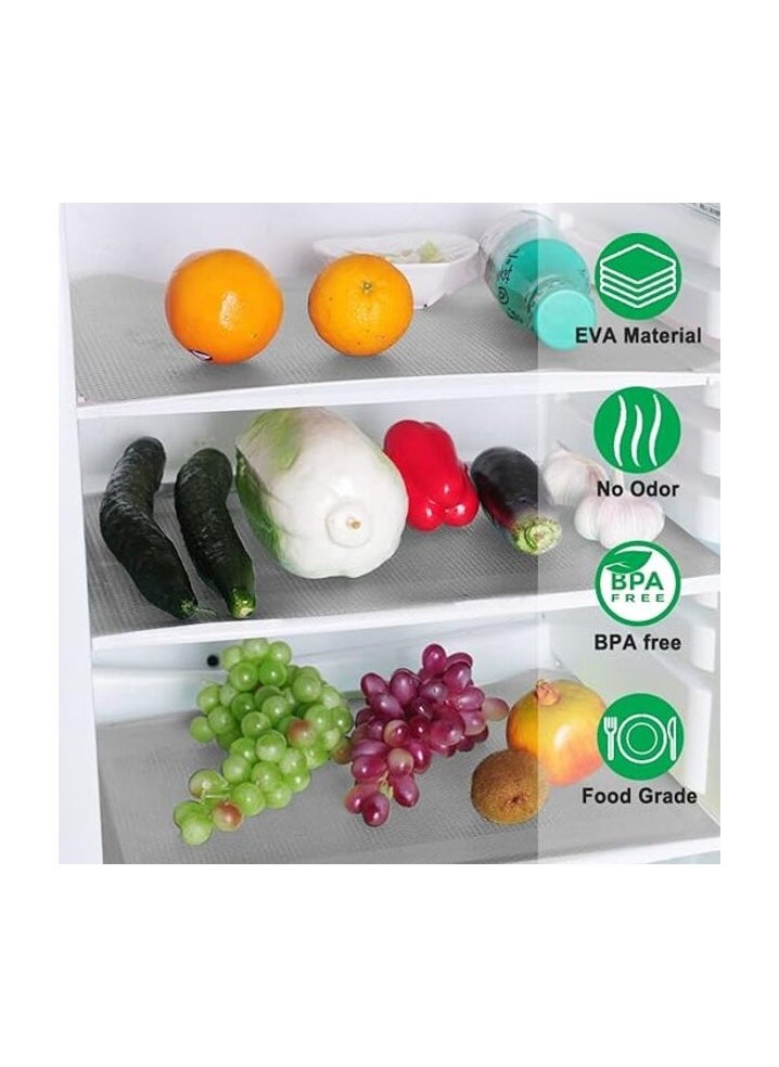 MahMir Shelf Liner 3 Rolls 150x45cm Non-Slip Non-Adhesive Drawer Liner EVA Clear Cupboard Cabinet Pad Mat for Kitchen Cabinet, Shelves, Refrigerator, Storage, Desks ( Grey )  - Image 4