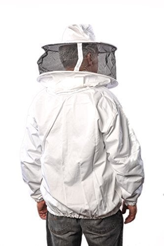 FOREST BEEKEEPING SUPPLY Premium Cotton Beekeeping Jacket with Round Veil, Breathable and Durable, YKK Brass Zippers, Professional Grade - Size Small - Image 3