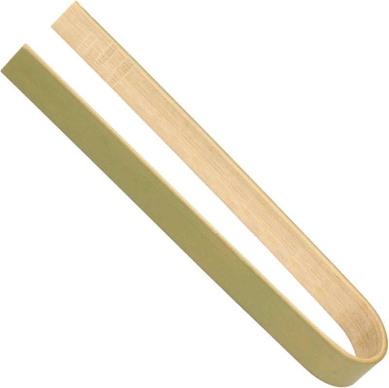 BambooMN 3.9" Mini Bamboo Disposable Tongs - Eco-Friendly Toast Tongs - 20 Pack - Image 1