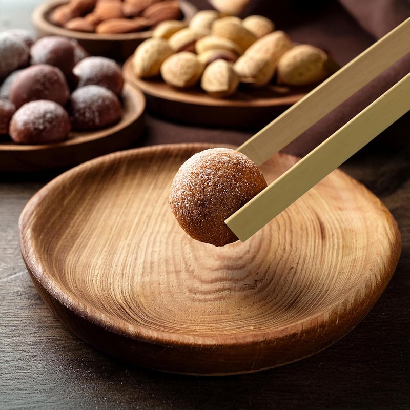 BambooMN 3.9" Mini Bamboo Disposable Tongs - Eco-Friendly Toast Tongs - 20 Pack - Image 4