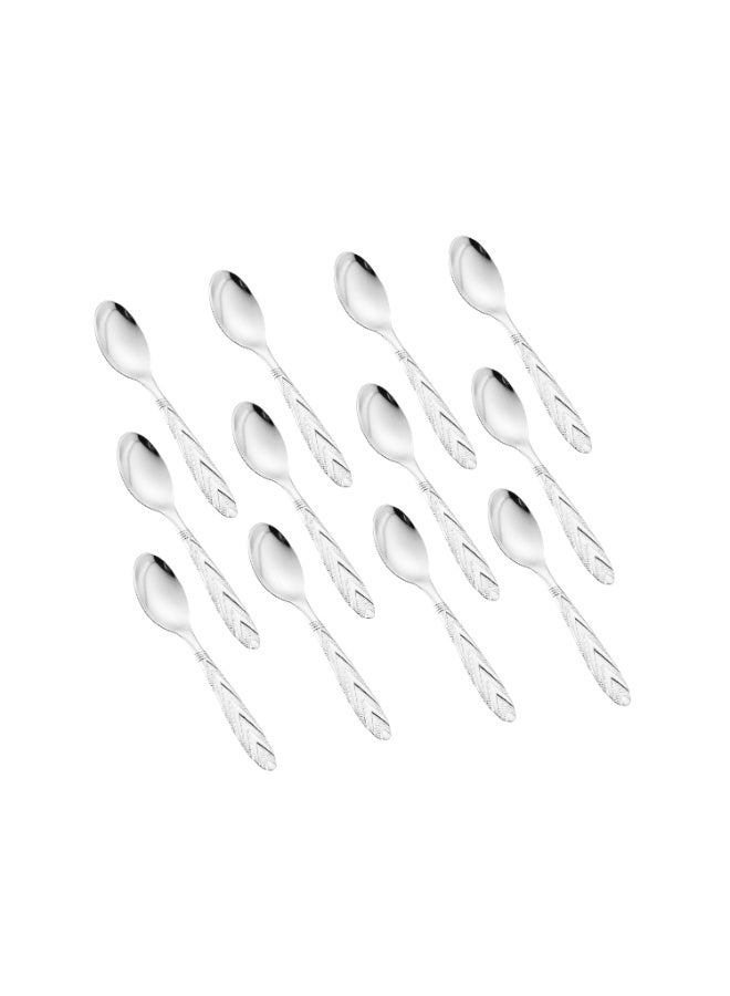 Hic 12-Piece Stainless Steel tea spoon Set Silver - Image 1