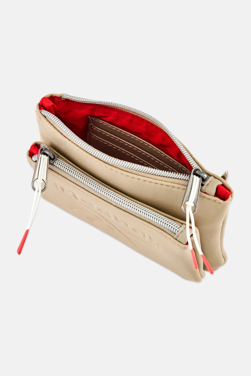 Reebok Women 2Pcs Brand Logo Purse, Tan - Image 2