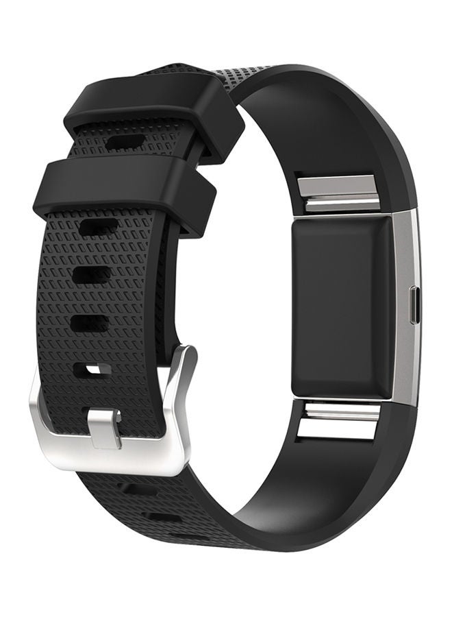 NIBEMINENT Replacement Wrist Band For Fitbit Charge 2 Black  - Image 2