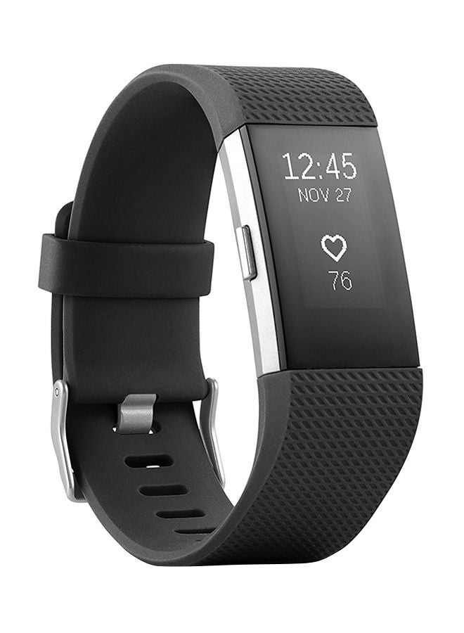 NIBEMINENT Replacement Wrist Band For Fitbit Charge 2 Black  - Image 1