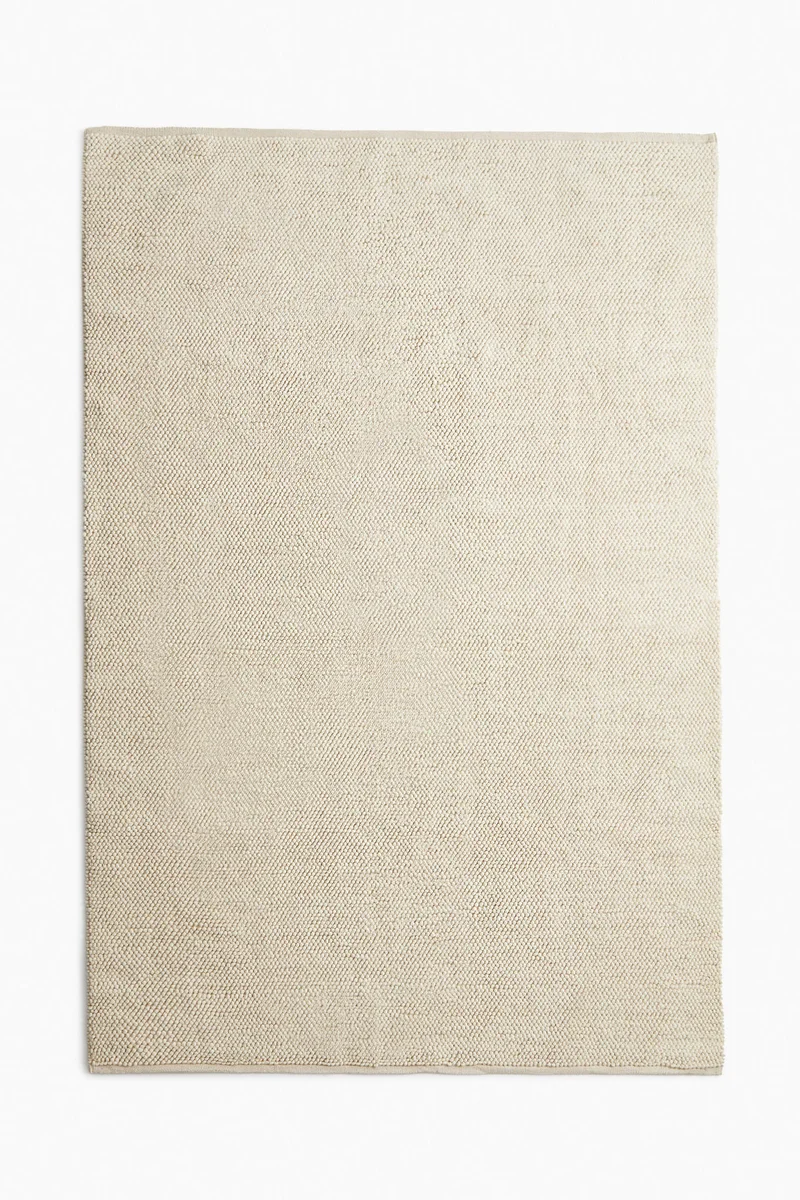 H&M Large textured weave wool-blend rug