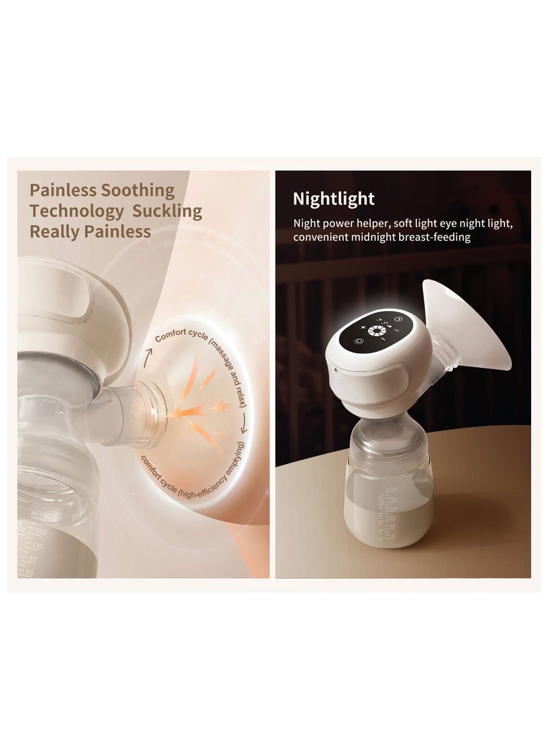 Nurtur Cozi Lite Double Electric Breast Pump, LCD Display, Small And Light weight Extractor Gifts for New Mom Milk suction, White, 180ml, Pack of 2 - Image 4