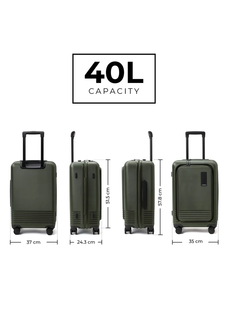 موكوبارا للتجارة ذ.م.م حقيبة كابين برو خفيفة الوزن متينة من البولي كربونات بلون أخضر عشبي