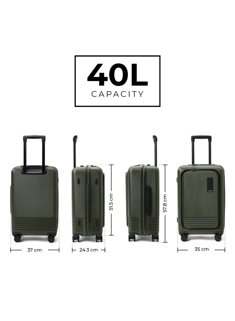 موكوبارا للتجارة ذ.م.م حقيبة كابين برو خفيفة الوزن متينة من البولي كربونات بلون أخضر عشبي - Image 2