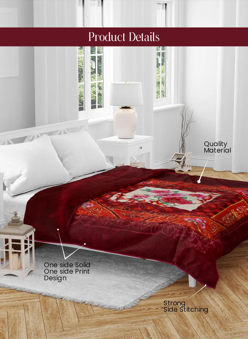 PARRY LIFE Parry Life Single Ply Raschel Blanket – Soft Microfiber Polyester Blanket 160×200 cm, Lightweight & Warm