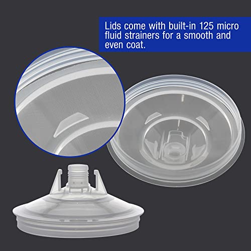 Master Airbrush Master Paint System MPS Disposable Paint Spray Gun Liners and Lid System, 40 Pack Standard Size 20 Ounce (600ml) Kit - 40 Liners, 40 Lids with Strainer, 1 Hard Cup with Retainer Ring, 10 Plugs - Image 4