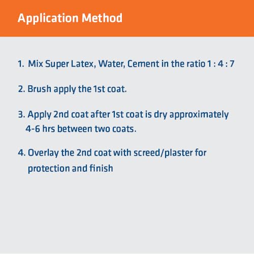 Dr. Fixit د. فيكسيت 302 إس بي آر لاتكس سوبر لاتكس إس بي آر لاتكس للعزل المائي والإصلاحات للأسطح، الشرفات، الحمامات، المراحيض - 1 كجم، (رمادي) (1 قطعة)، يلتصق بقوة بالخرسانة، البناء الحجري، الأعمال الحجرية، الجص - Image 4