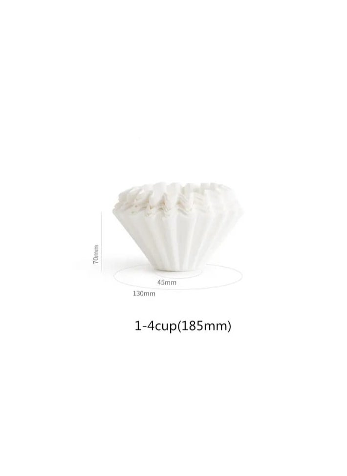 Generic - Liying 1-4 Cup Small Coffee Filters,50 Count Disposable Basket Coffee Filter Paper, Compatible with Kalita Wave Dripper 185 Series, Single Serve Coffee Pot, Pour Over and Drip Coffee Maker - Image 1