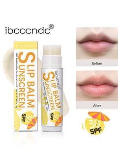 آي بي سي سي سي أن دي سي SPF 30 مرطب شفاه واقي من الشمس ، نباتي وخالي من القسوة واسع الطيف للعناية بالشفاه UVA / UVB مع الصبار وفيتامين E لشفاه رطبة الموز  - Image 1