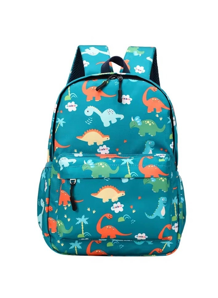 SamoDani Dinosaur Backpack for Kids Boys Girls, Lightweight Waterproof School Bag for Preschool Kindergarten, Cute Cartoon Dinosaur Bookbag with Zipper Compartment, Unisex Backpack for School & Daily Use - Image 1