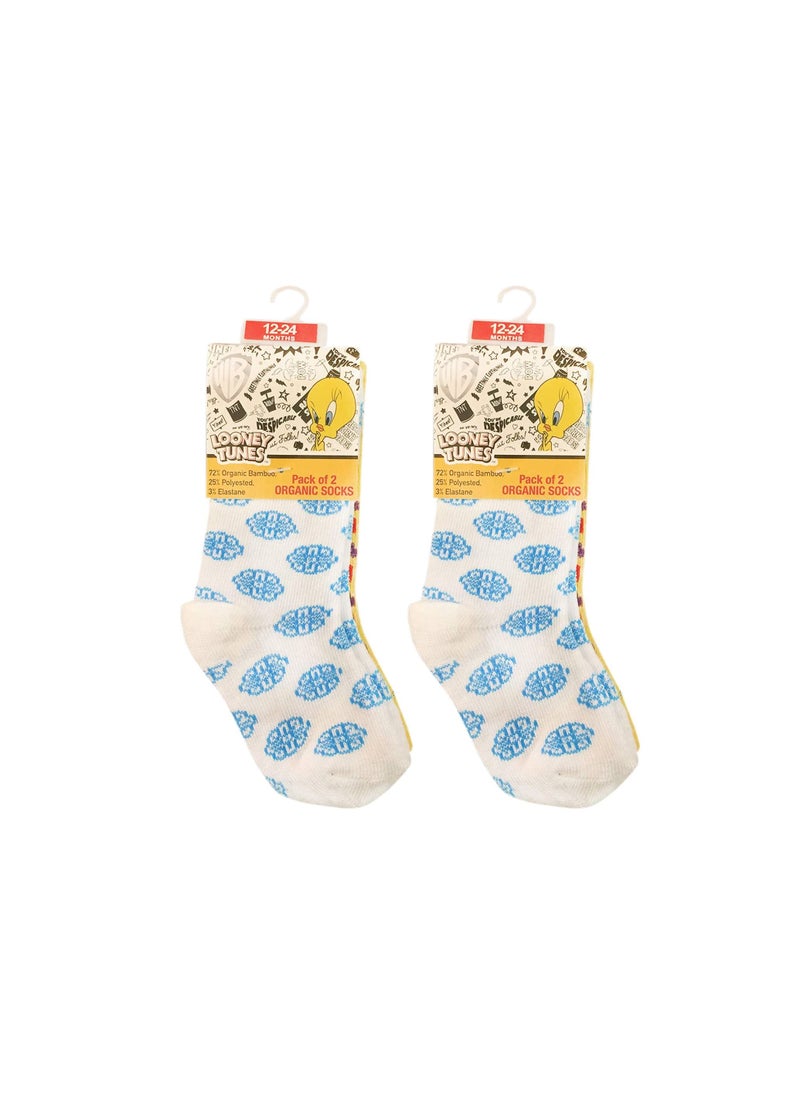 Warner Bros - Warner Bros Tweety Sock, Printed, 12 - 24 Months, Set Of 4 - Image 1