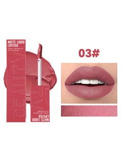 Smile Matte Liquid Lipstick Long Lasting Up To 16 Hours,Nude Velvet Lip Gloss Lip Stain Can Let Your Lip Look Fuller(#03)  - Image 1