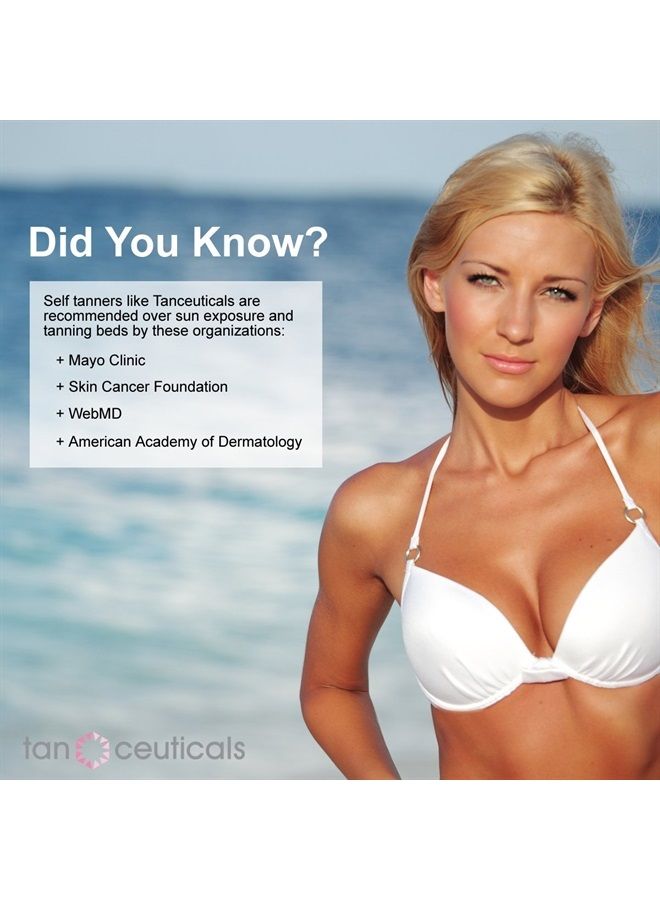 Tanceuticals Self Tanning Mousse - Healthy Ingredients and Fresh Coconut Scent Gives Instant, Long-Lasting Sunless Tan - Self Tanner in Dark Shade - 6.7 oz - Image 5