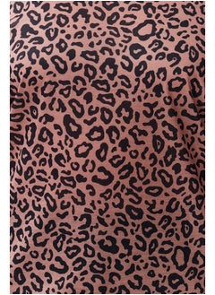 trendyol Brown Animal Pattern Boyfriend Knitted T-shirt TBBSS24BF00046  - Image 5