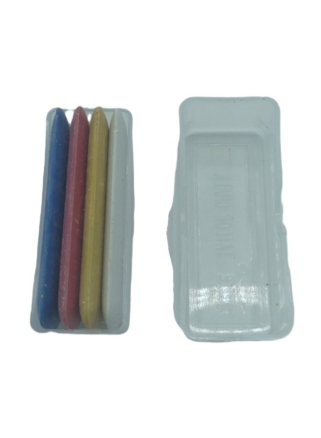 Hemline 4  Pieces Rectangle Shaped Tailors Chalk In a Plastic Handy Case With a Lid - Image 5