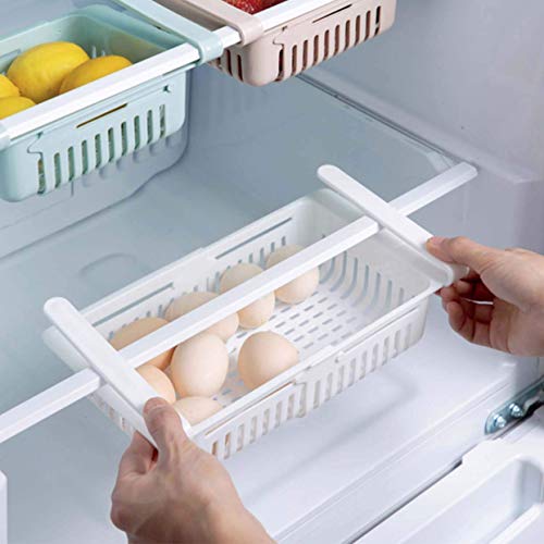 FowWelt 3 Pack Expandable Hanging Fridge Tray, Refrigerator Food Storage Organizer (3 Pack Fridge Tray) - Image 1