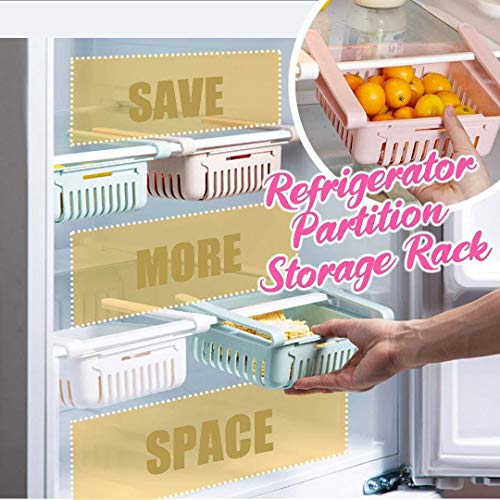 FowWelt 3 Pack Expandable Hanging Fridge Tray, Refrigerator Food Storage Organizer (3 Pack Fridge Tray) - Image 3