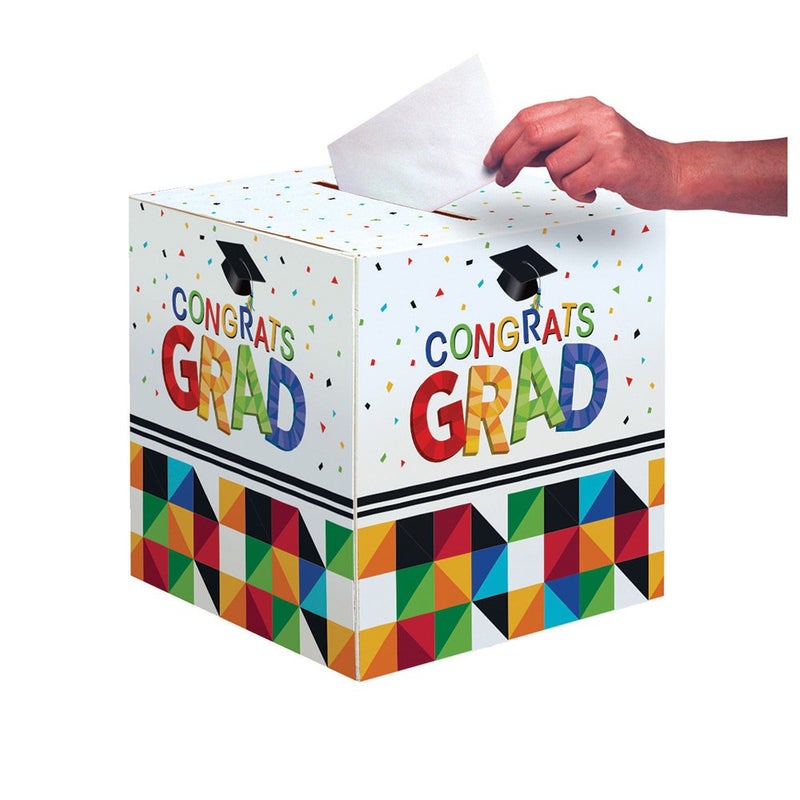 Creative Converting Graduation Party Card Holder Box Fractal Fun